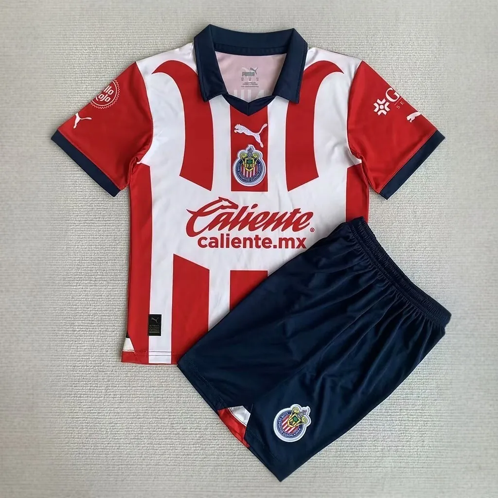 23-24 Chivas Guadalajara Kids Home Kits Cheap Jerseys Yupoo 2