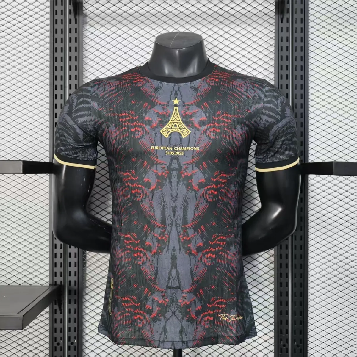 25-26 PSG European Champions Grey Player Edition Shirt Football Apparels AAAAJersey Supply Yupo 6