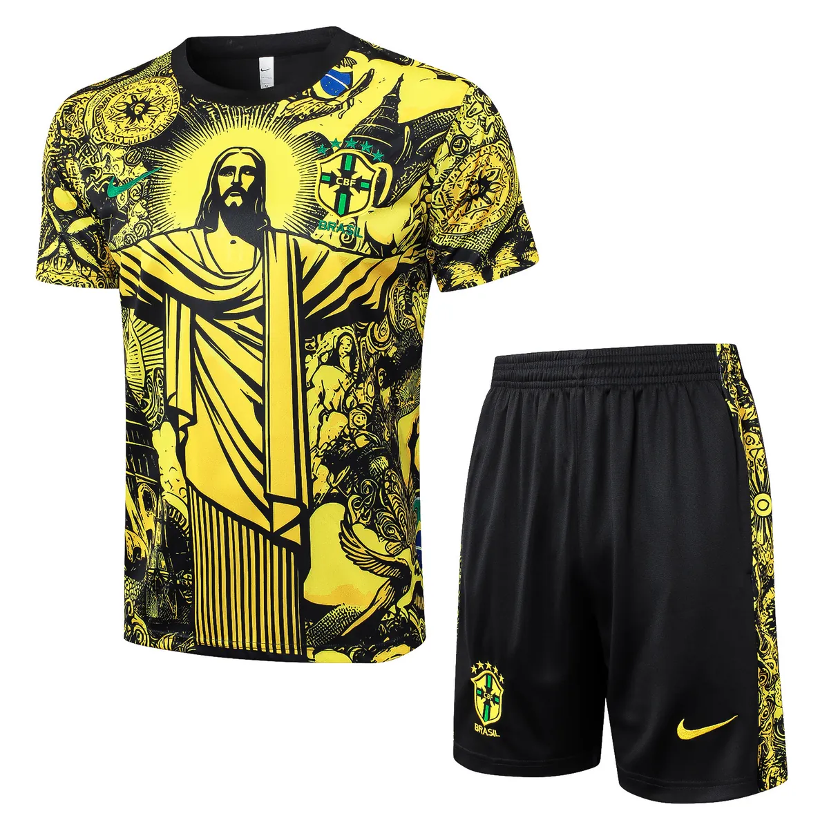2024 Brazil Christ the Redeemer Yellow Special Edition Kit Soccer AAAAJersey Yupoo 3