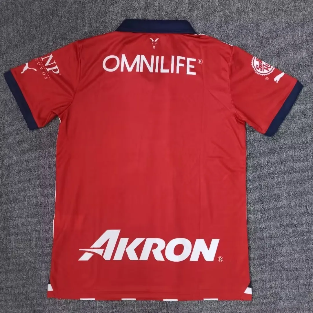 23-24 Chivas Guadalajara Home Kit Red&White Cheap Jersey Yupoo 2