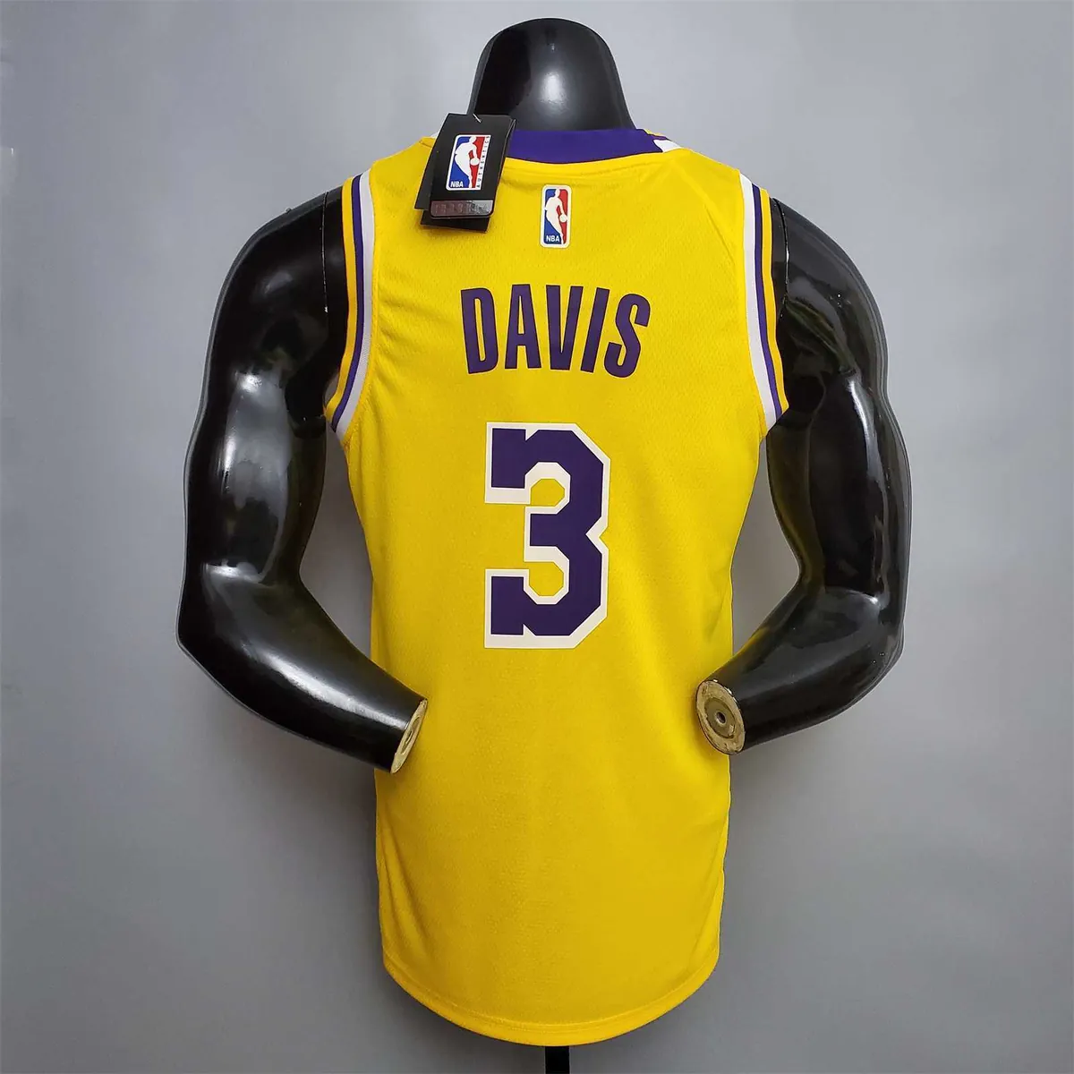 DAVIS #3 Lakers Commemorative Edition Round neck yellow 2