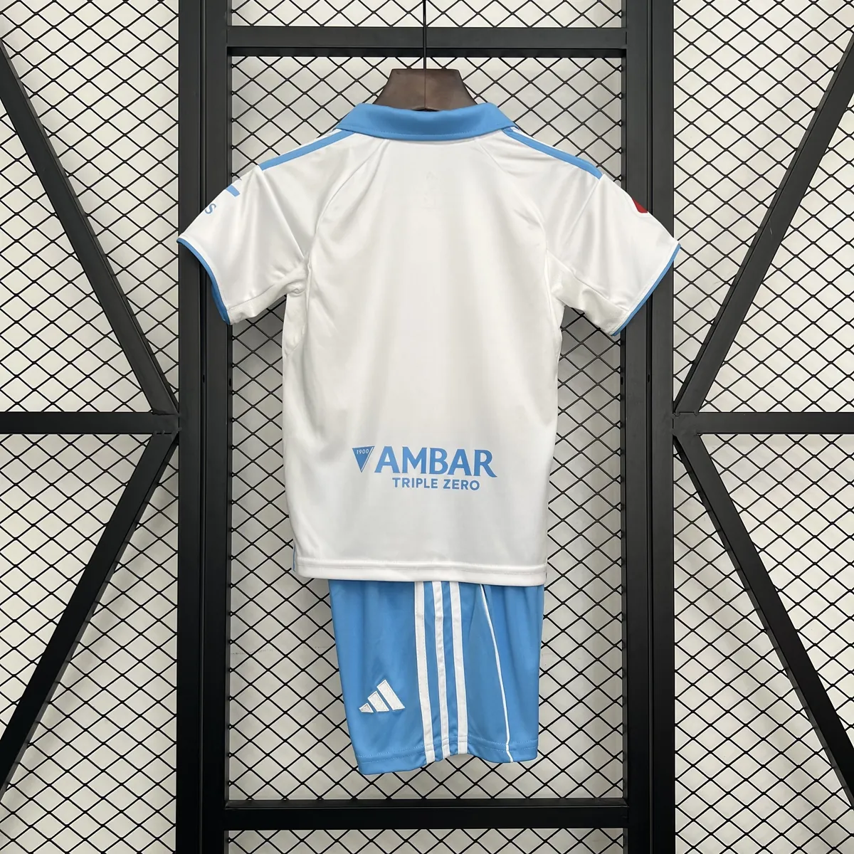 25-26 Real Zaragoza Home Kid Kits Youth Apparels Football AAAAJersey Dropship Yupoo 7