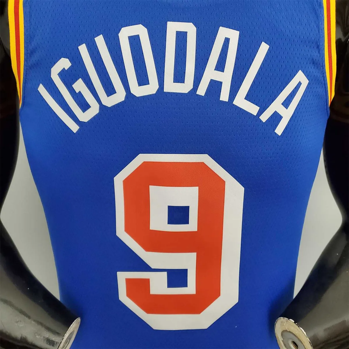 75th Anniversary Iguodala #9 Warriors Retro Edition Blue 1
