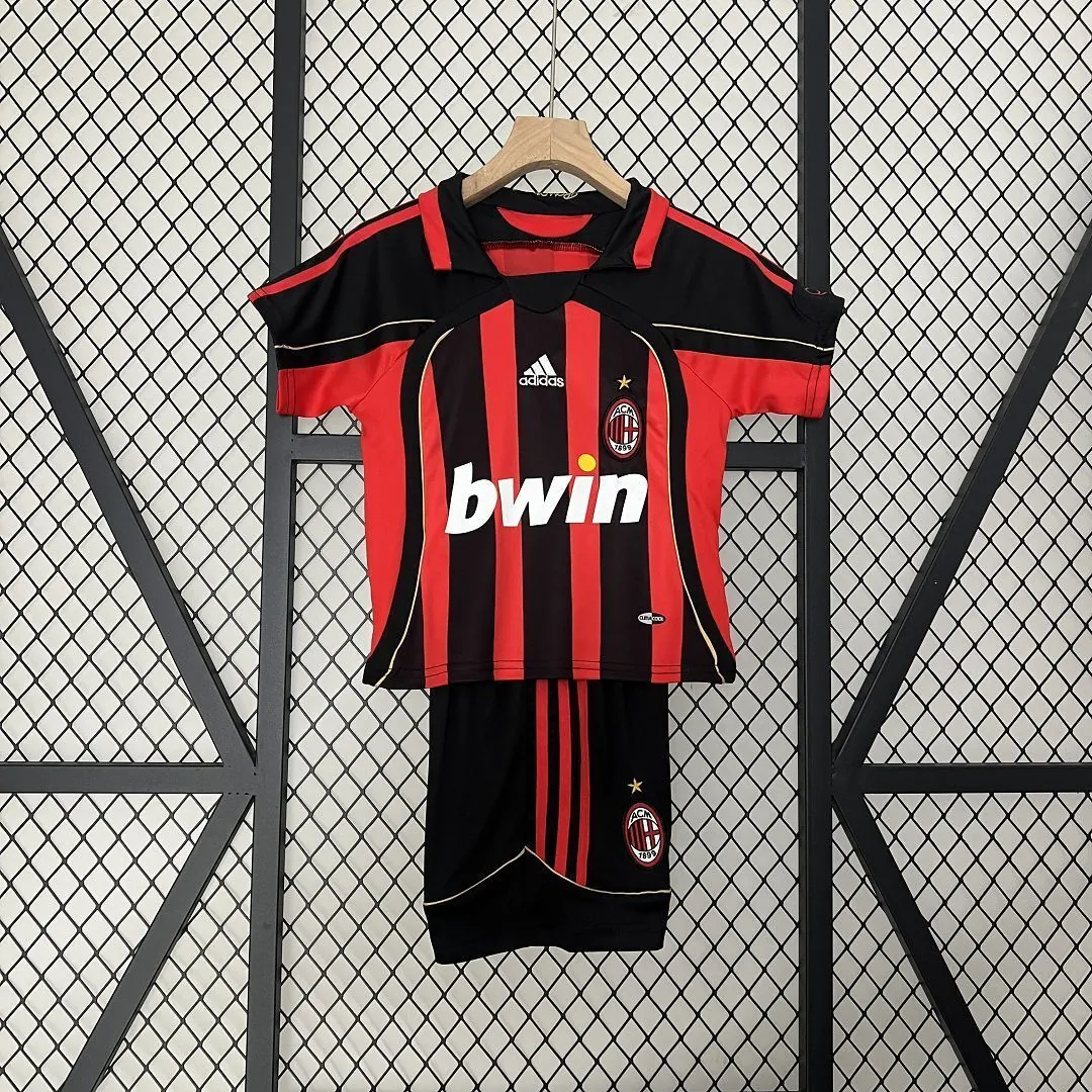 06-07 AC Milan Kids Retro Home Kits Cheap Jersey Yupoo 11