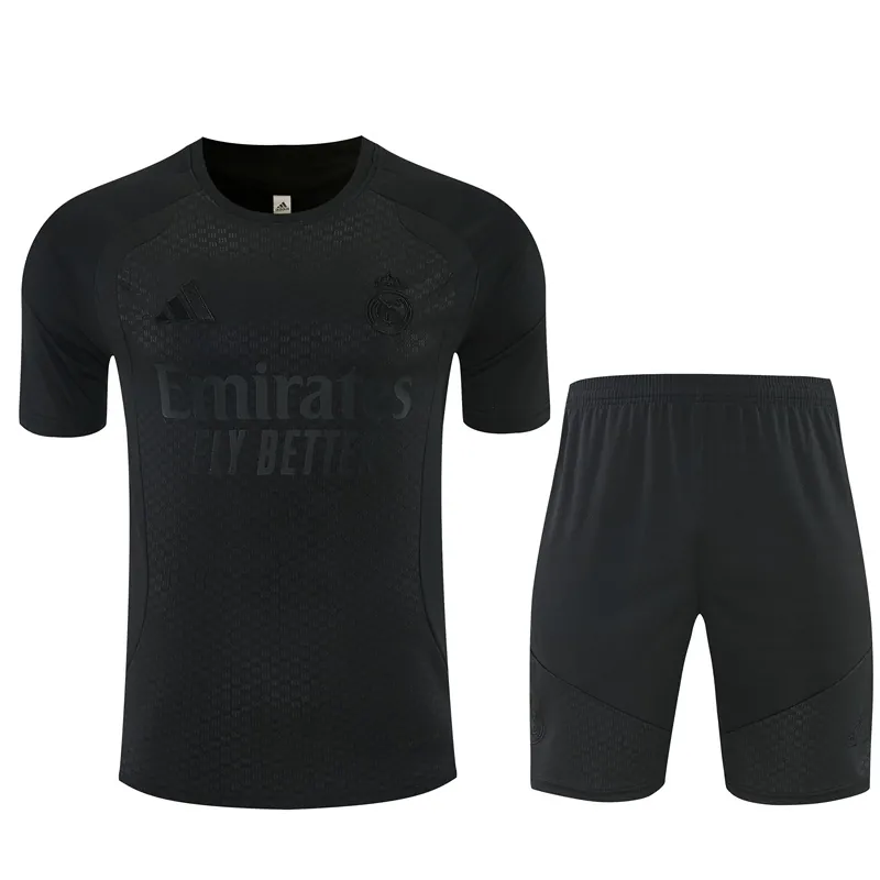 26-27 Real Madrid Aldult Kit Black Football Training Tracksuit Yupoo 5 2