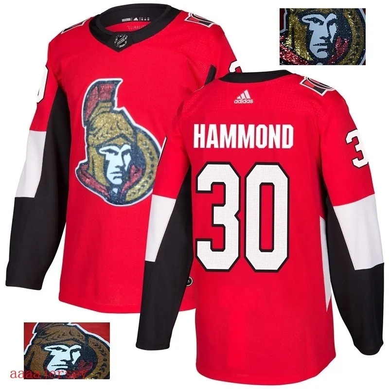2018 Ottawa Senators ice hockey jersey M-3XL 渥太华参议员队时尚亮片款冰球服 17