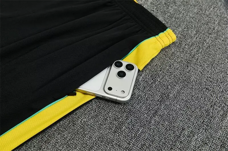 2026 Jordan Brazil Mens Kit Black with Yellow Training Suit Yupoo 6 1