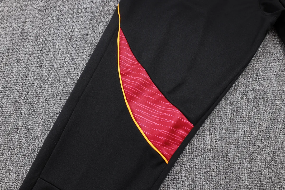 25-26 Roma Shirt Third Away Kit Black Trousers Training Suit 3