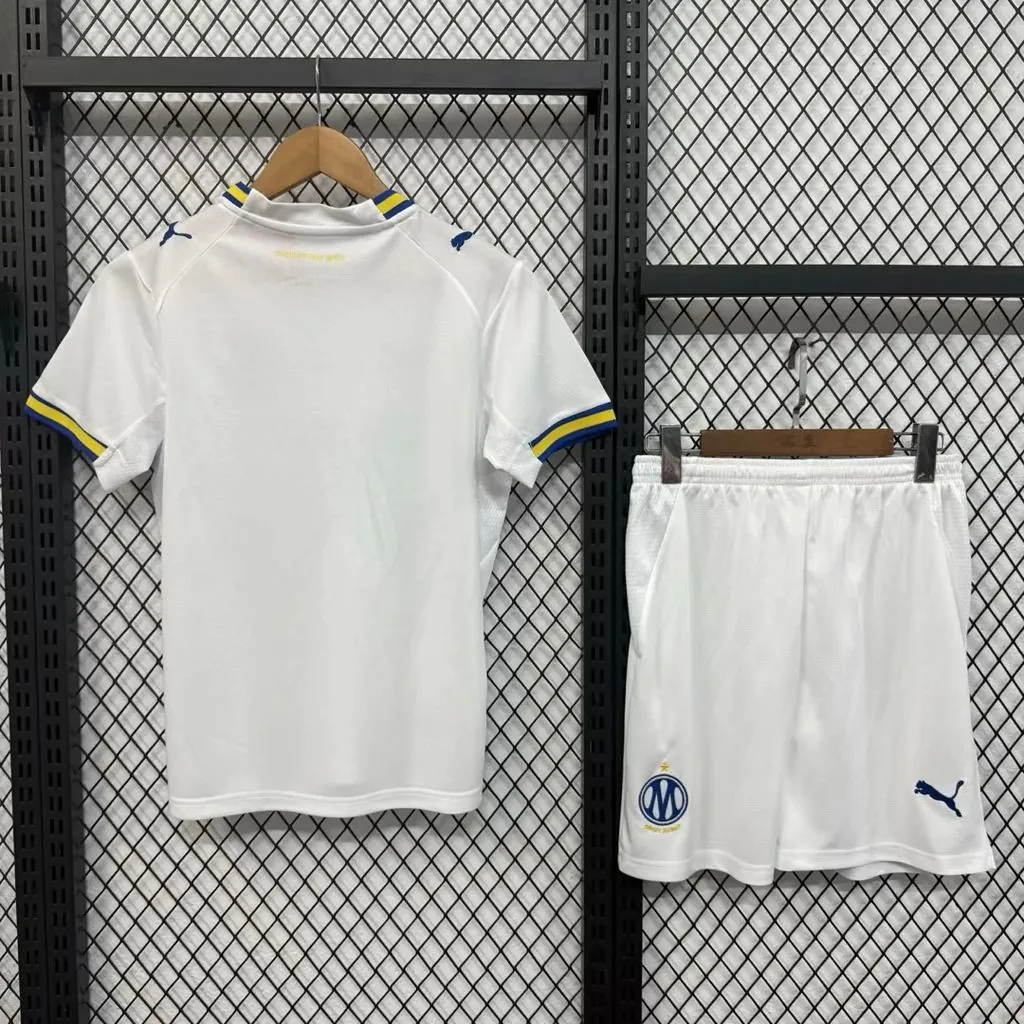 26-27 Marseille Home Kid Kits Youth Football Apparels AAAAJersey Supply Yupoo 4 3