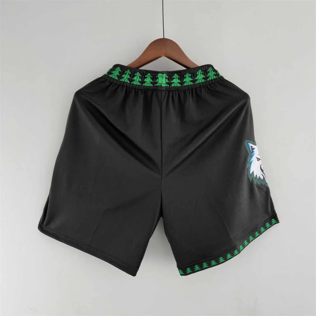Minnesota Timberwolves retro NBA Shorts Black 8