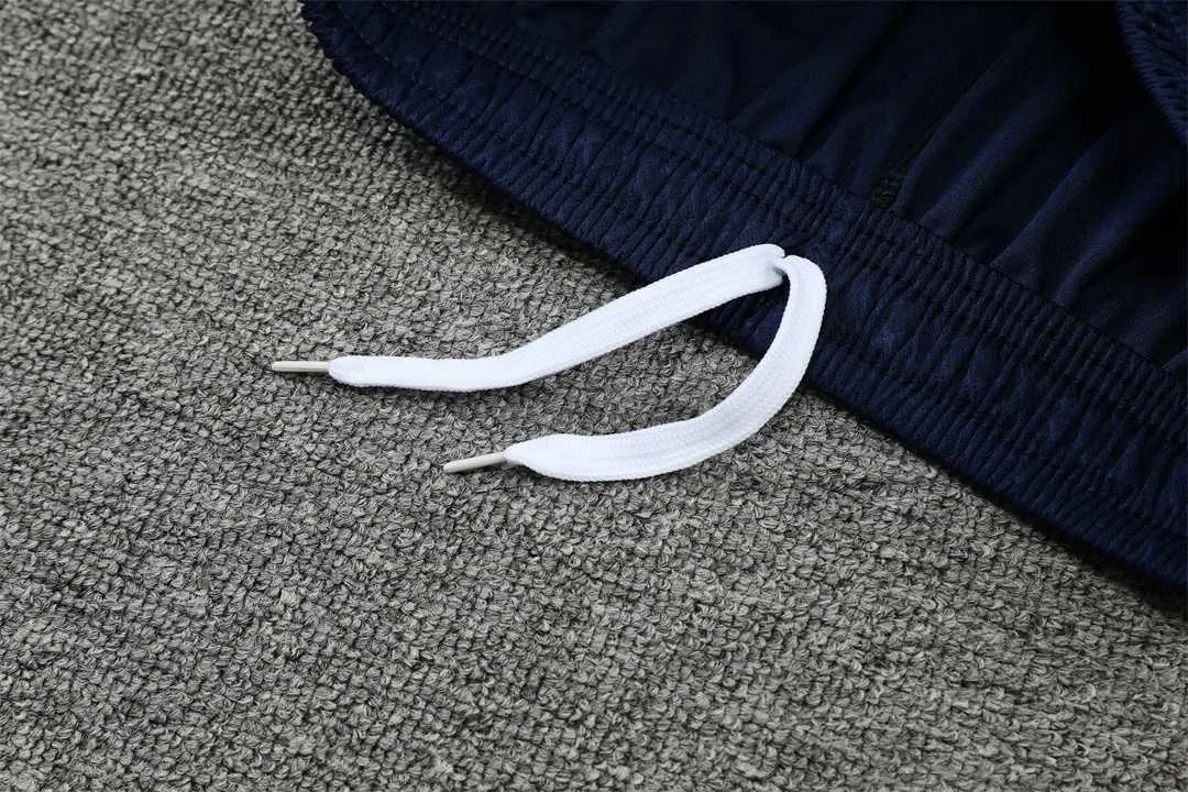 2022 France Training Suit Short Sleeve Kit White Blue 3