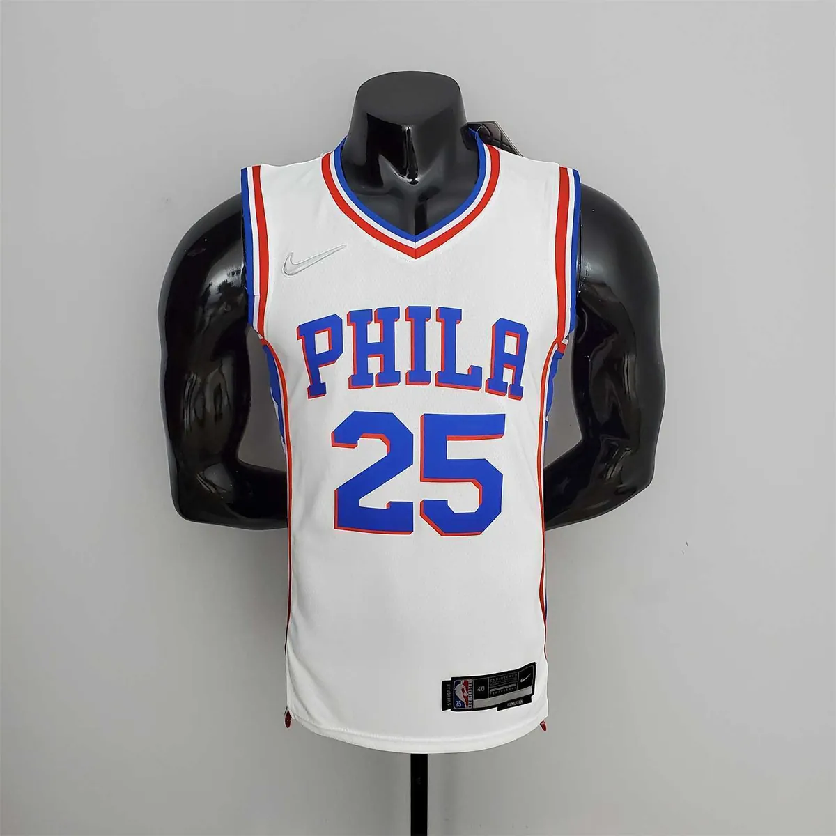 75th Anniversary Philadelphia 76ers SIMMONS#25 White NBA Jersey 10