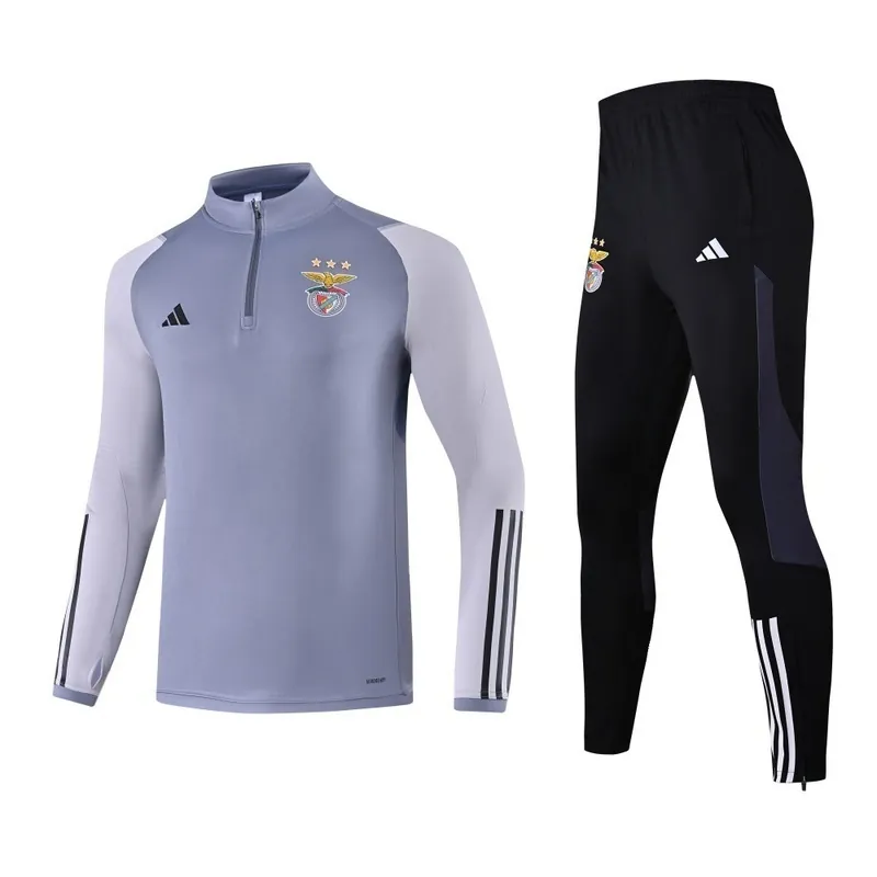 23-24 Benfica Long Sleeve Kits Gray Training Suits Football Jerseys Yupoo 4