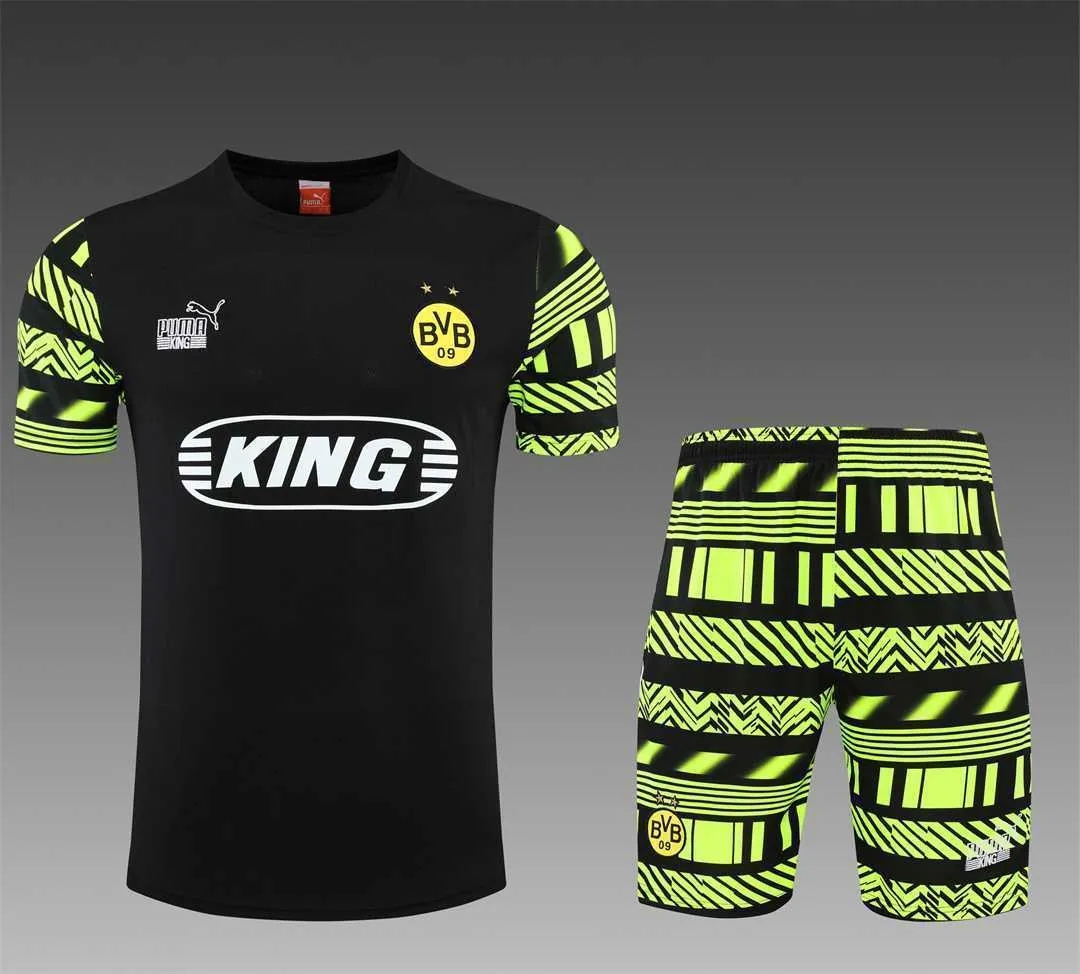 22-23 Dortmund Training Suit Short Sleeve Kit Black 4