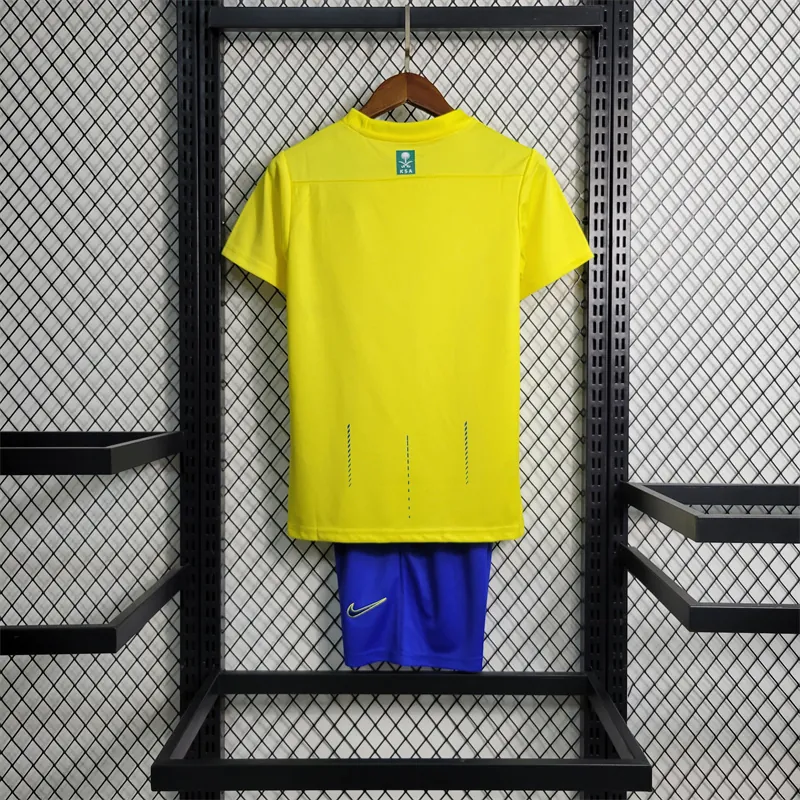 23-24 Kids Al Nassr Home Sizes 16-28 Soccer Jerseys 1