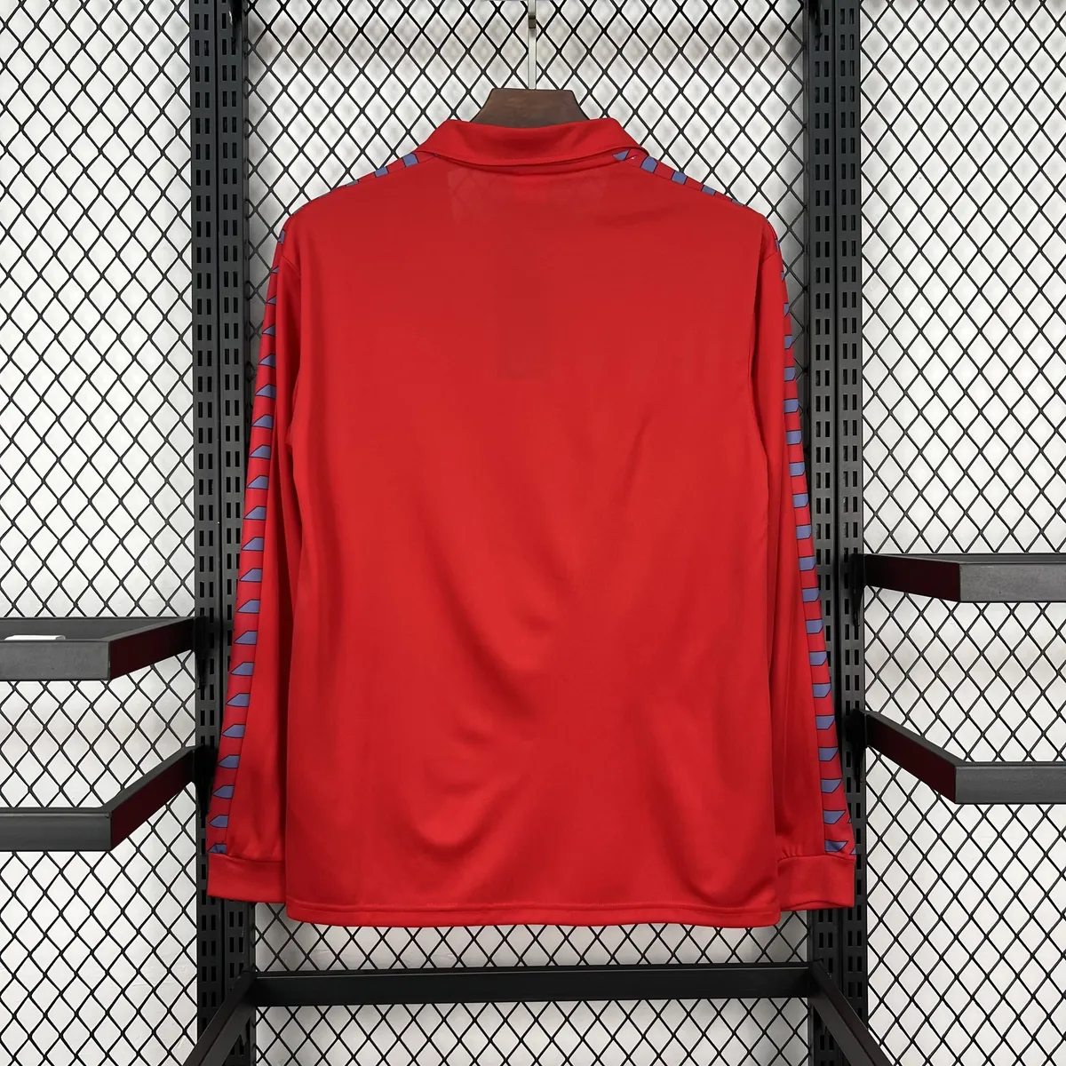 83-84 Real Zaragoza Mens Home Football Retro Kit Vintage Long Sleeve Shirt AAAAJersey Supply Yupoo 7 6