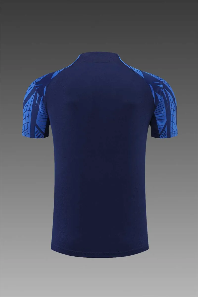 2022 France Training Suit Short Sleeve Kit Blue 11