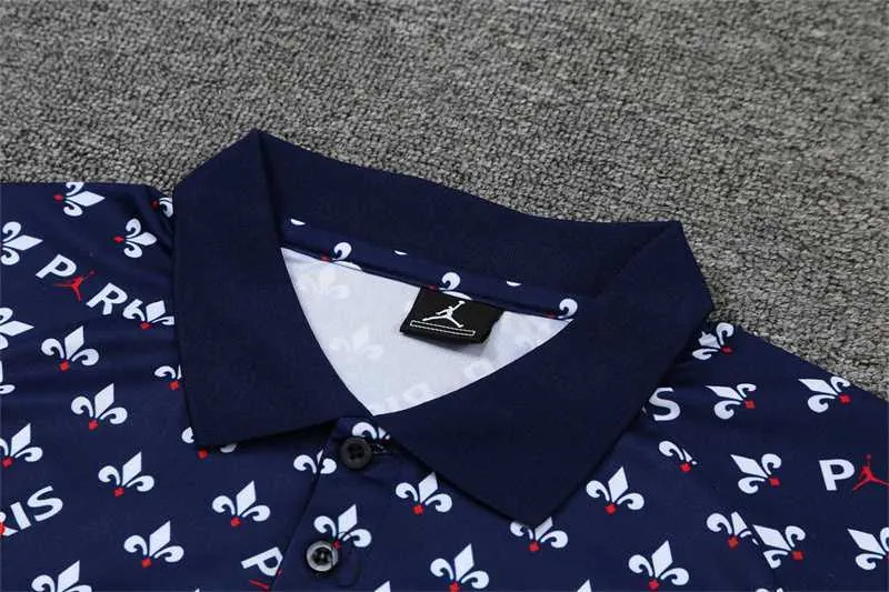 Polo Jordan PSG sapphire blue and white print 18