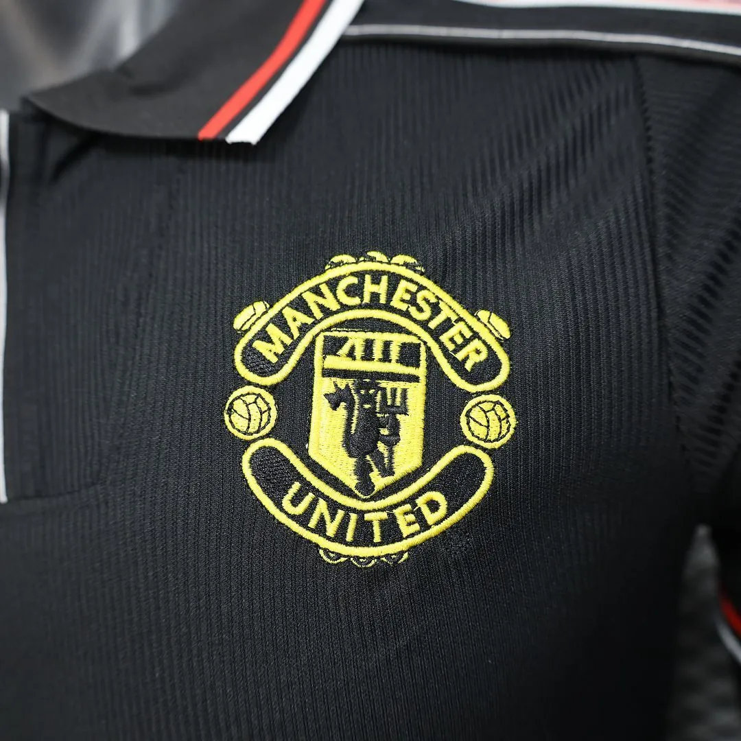 98-99 Manchester United Black Retro Kit Player Version Shirt AAAAJersey Wholesale Yupoo 6