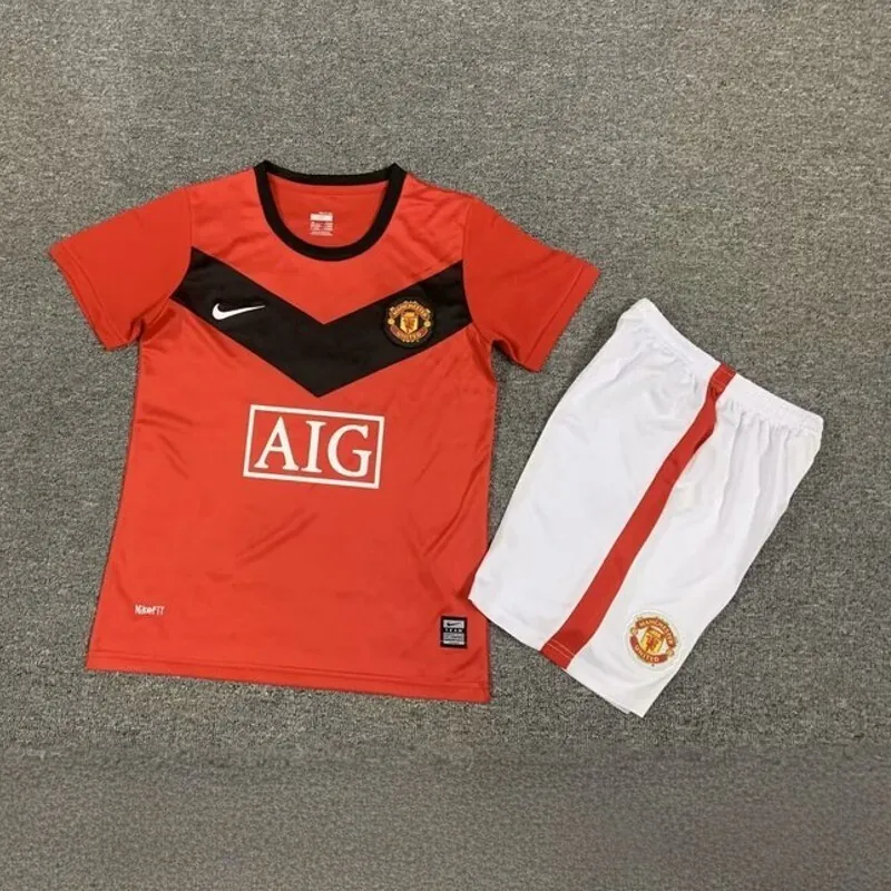 09-10 Manchester United Home Retro Kid Kits Children Sets Jersey Supplier Yupoo 3