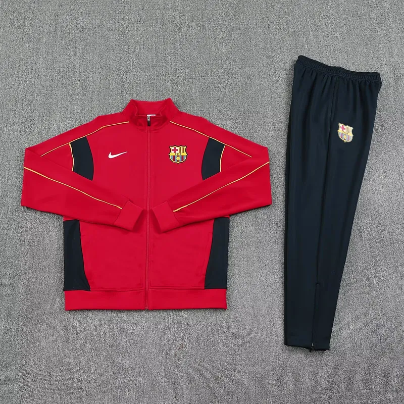 25-26 Barcelona Red Football Tracksuit Long Jacket Suits 1