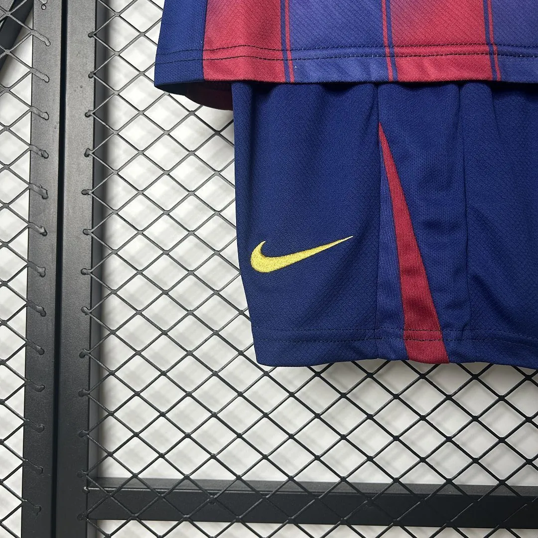 25-26 Barcelona Home Kid Kits Youth Apparels AAAAJersey Supply Yupoo 6