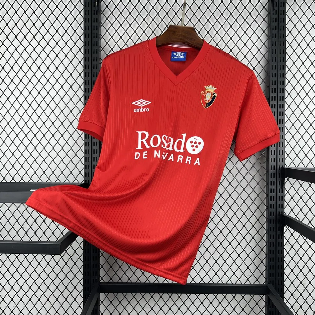 87-88 Osasuna Home Mens Retro Kit Vintage Football T-Shirt AAAAJersey Supply Yupoo 7 4