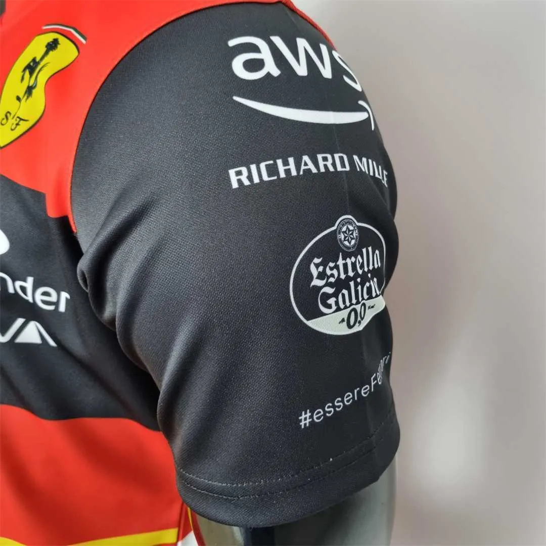 2022 F1 Formula One; Ferrari racing suit crew neck red 55 3