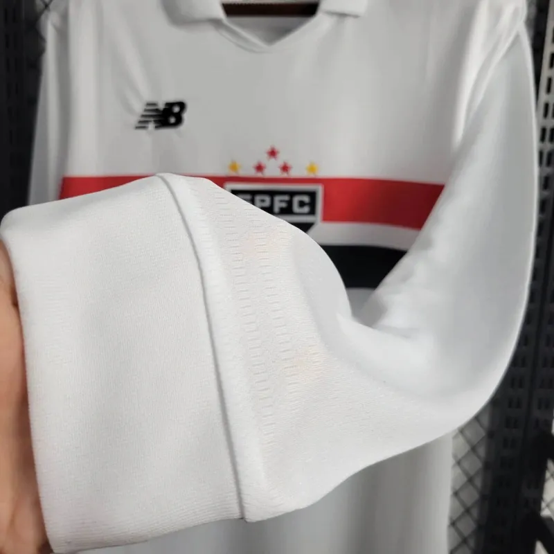 24-25 Sao Paulo Home Kit Long Sleeve Shirt Football AAAAJersey Supplier 3