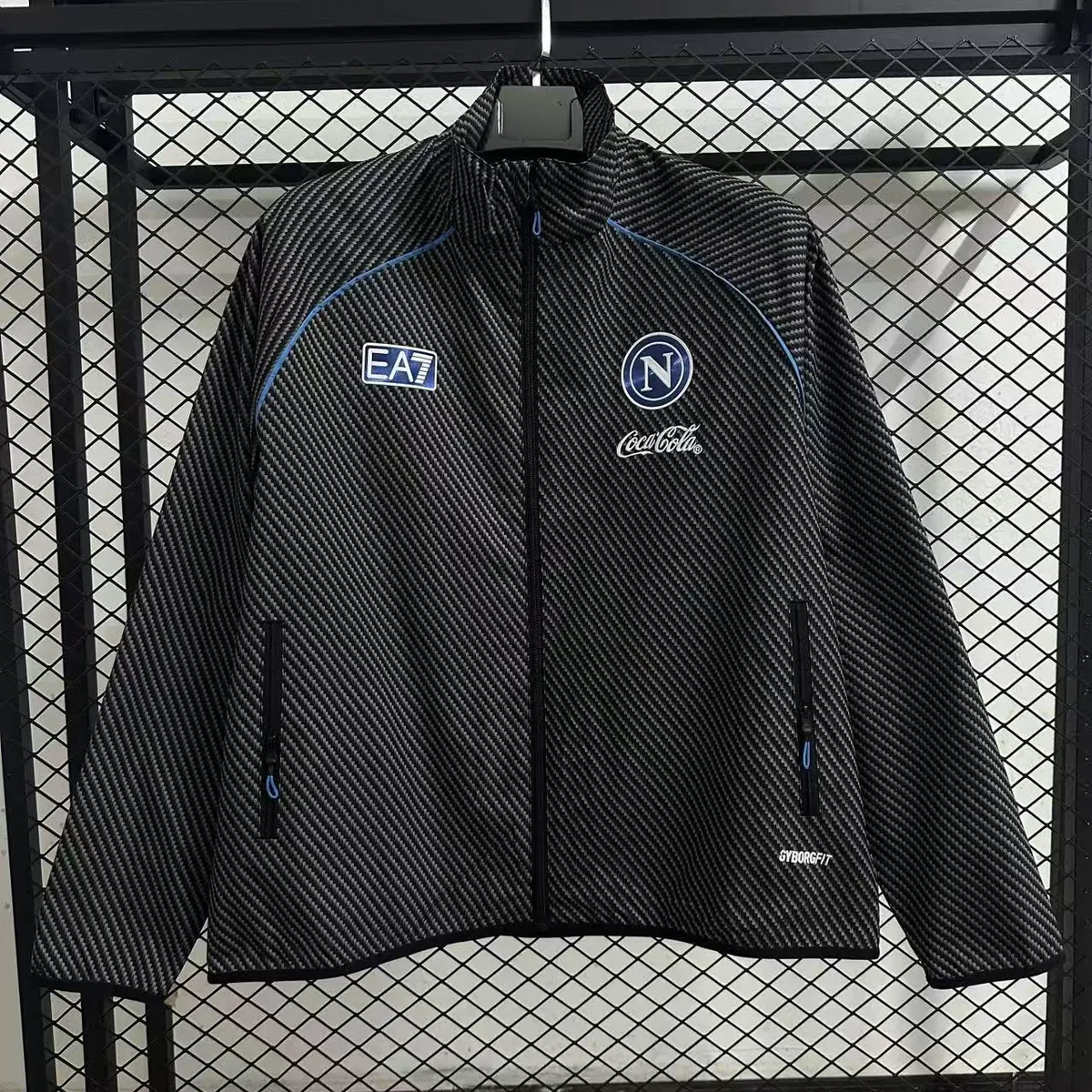 25-26 Naples Pad Printed Black Waterproof Windbreaker Jackets AAAAJersey Yupoo 5