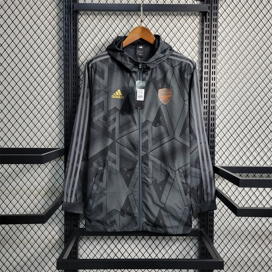 22-23 Arsenal Windbreaker Black 7
