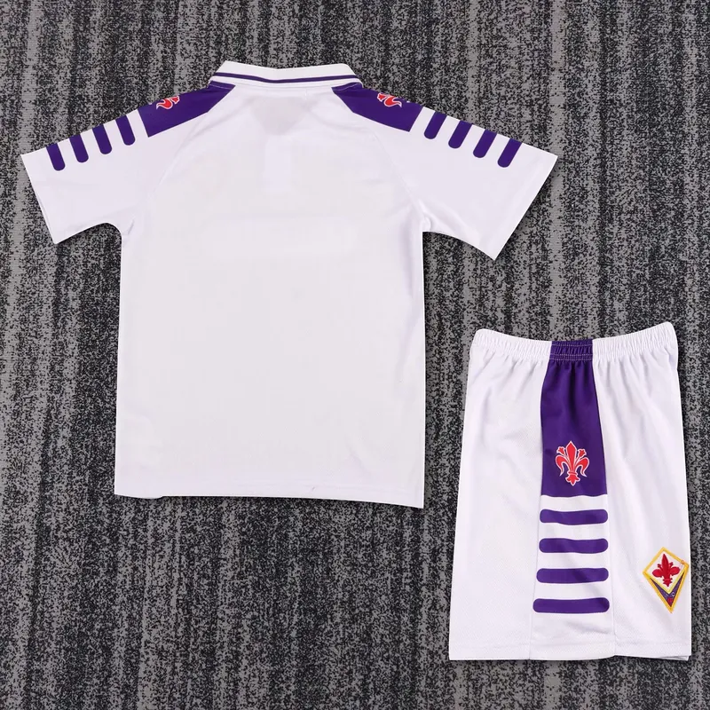 98-99 Fiorentina Away Retro Kid Kits Youth Apparels Soccer AAAAJersey Yupoo 2