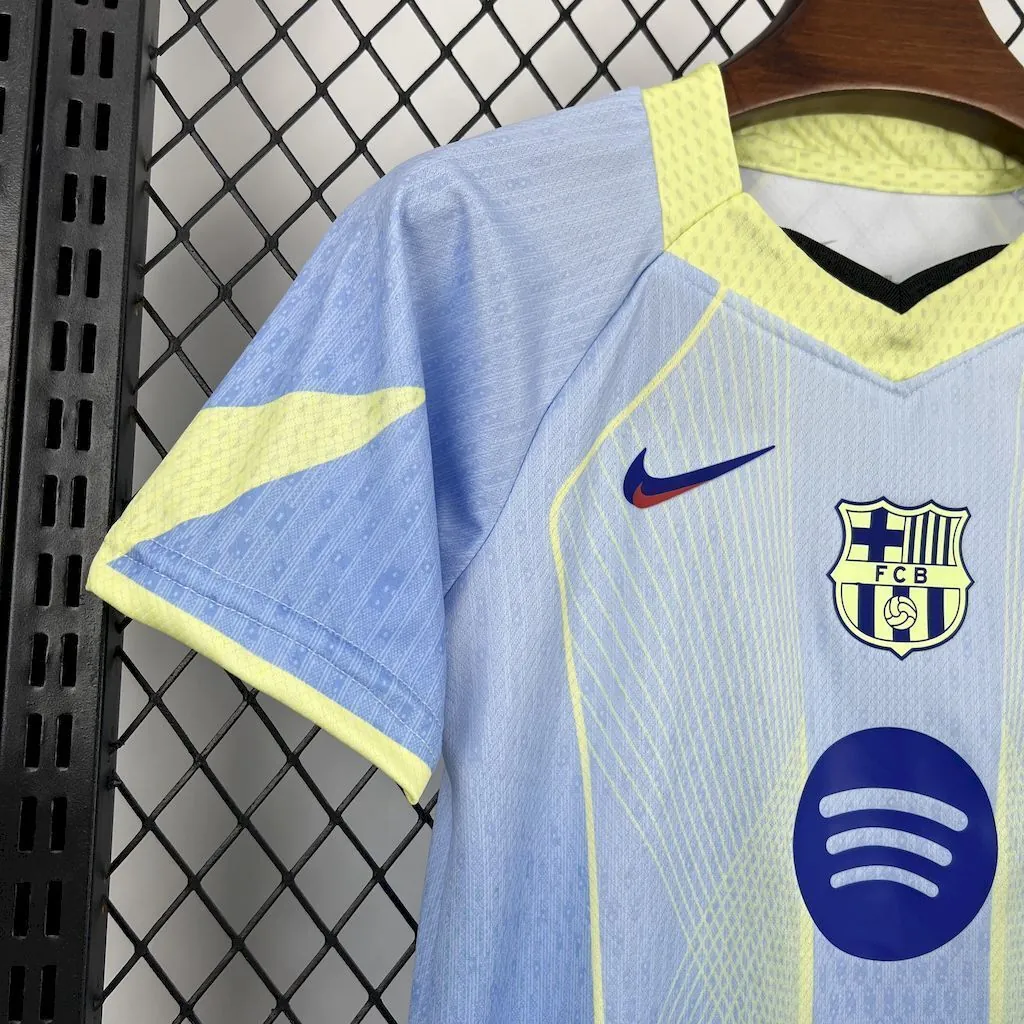 25-26 Barcelona Blue Special Edition Kid Kits Youth Apparels Soccer AAAAJersey Yupoo-1 4