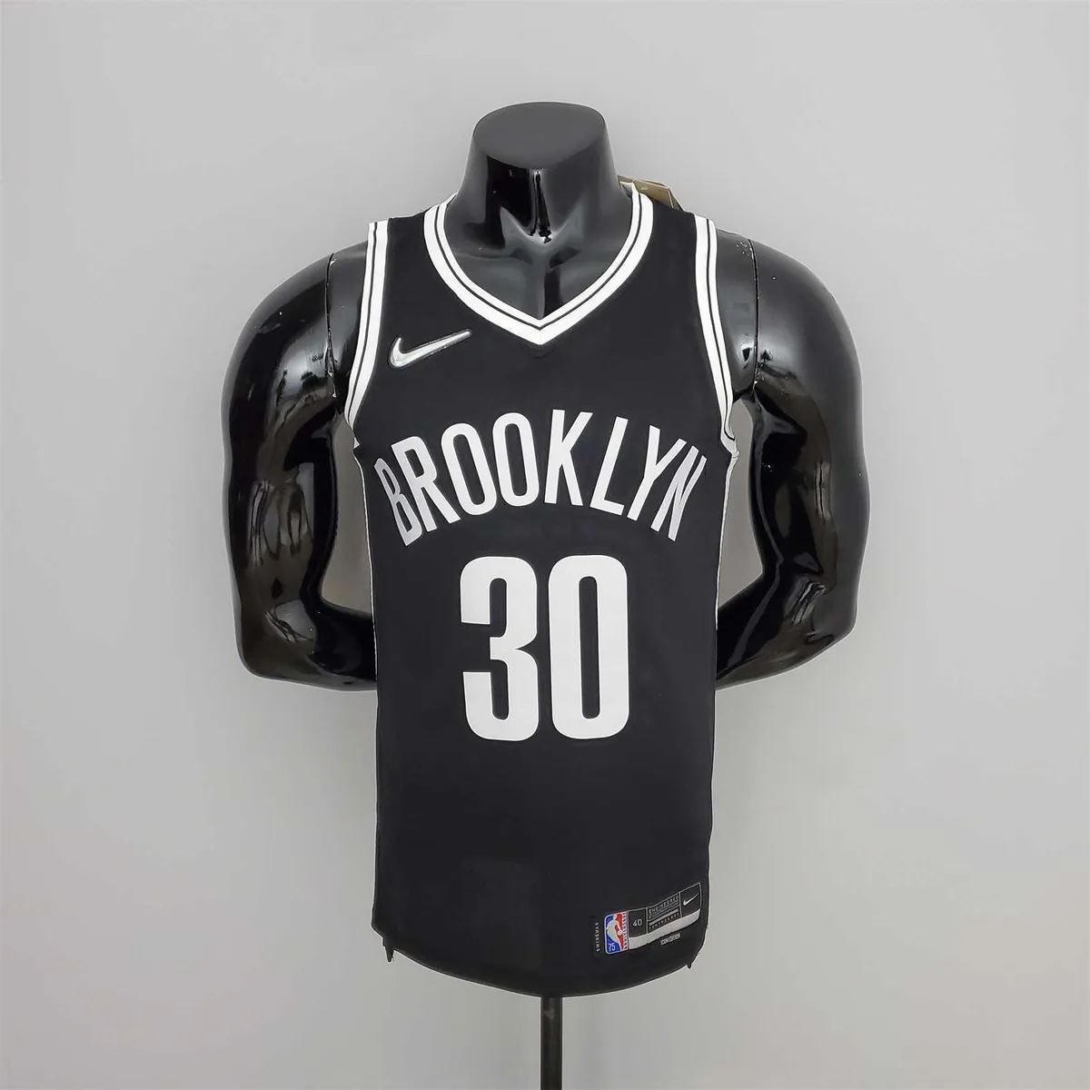 75th Anniversary Curry #30 Nets Black NBA Jersey 9