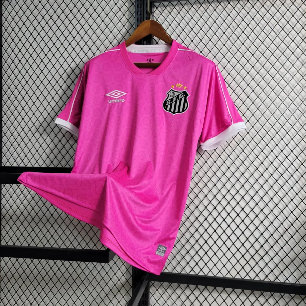 23-24 Santos Pink S-4XL Cheap Soccer Jerseys 3