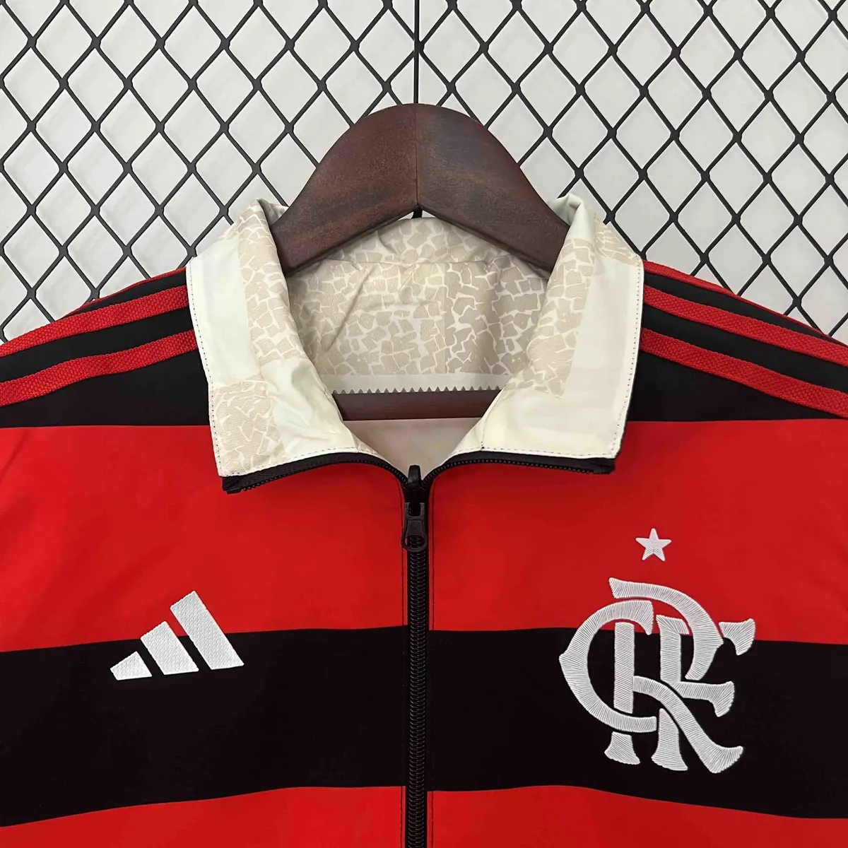 23-24 Flamengo Trench Coat Reversible Windbreaker Double-Sides Jacket Soccer Yupoo 12