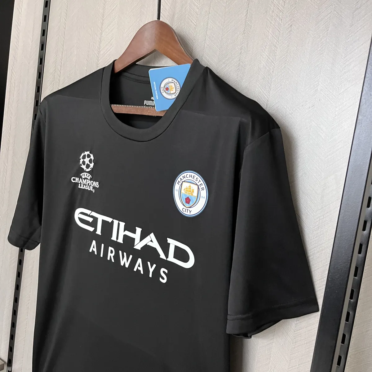23-24 Manchester City Champion League Black Shirt Football AAAAJersey Yupoo 7