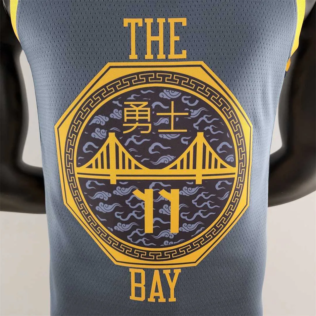 2018 HOMPSON #11 Golden State Warriors Grey NBA Jersey 3