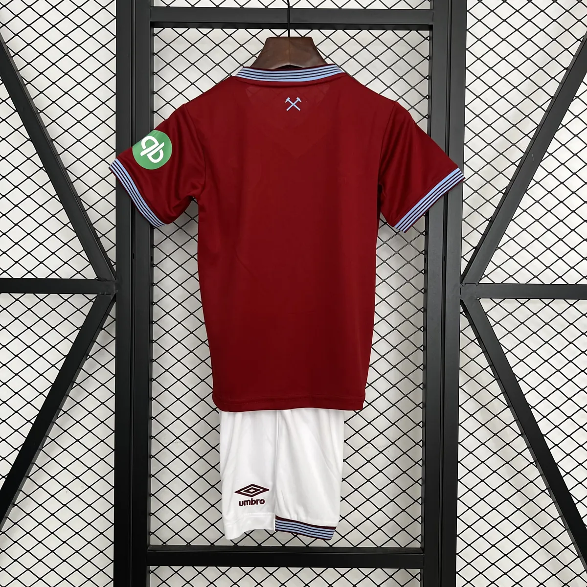 25-26 West ham United Home Kids Kit Soccer Youth Sports Suits AAAAJersey Supply Yupoo 2