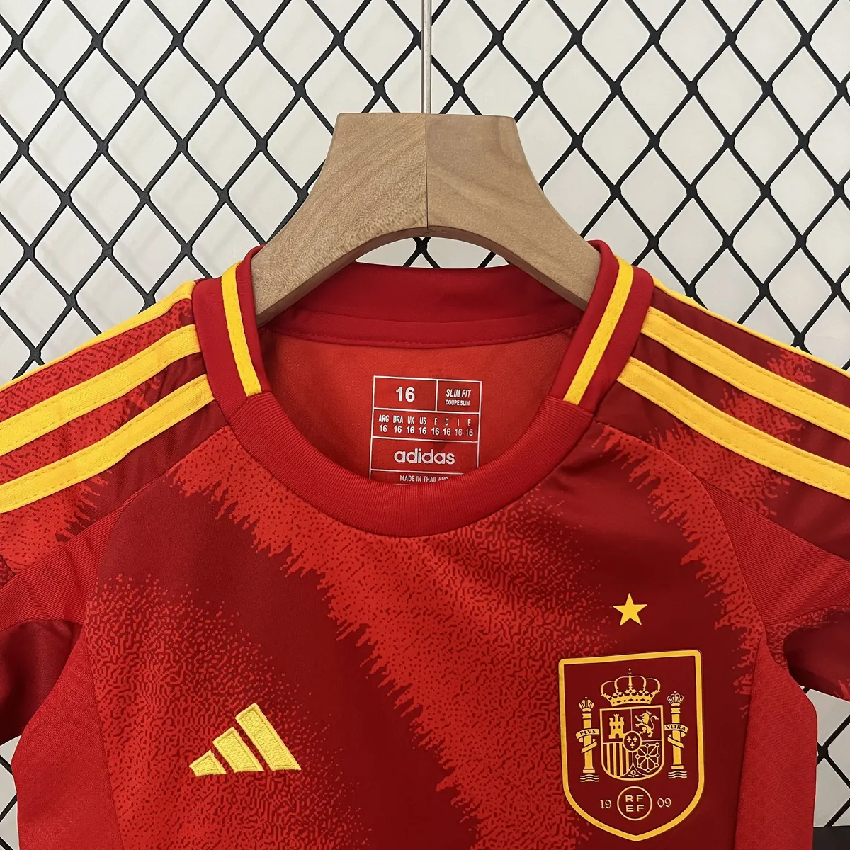 2024 Spain Home Kid Kits Children Sets Football AAAAJersey Yupoo 7