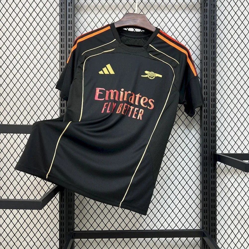 25-26 Arsenal Training Kit Black Soccer T-Shirt AAAAJersey Supply Yupoo 5