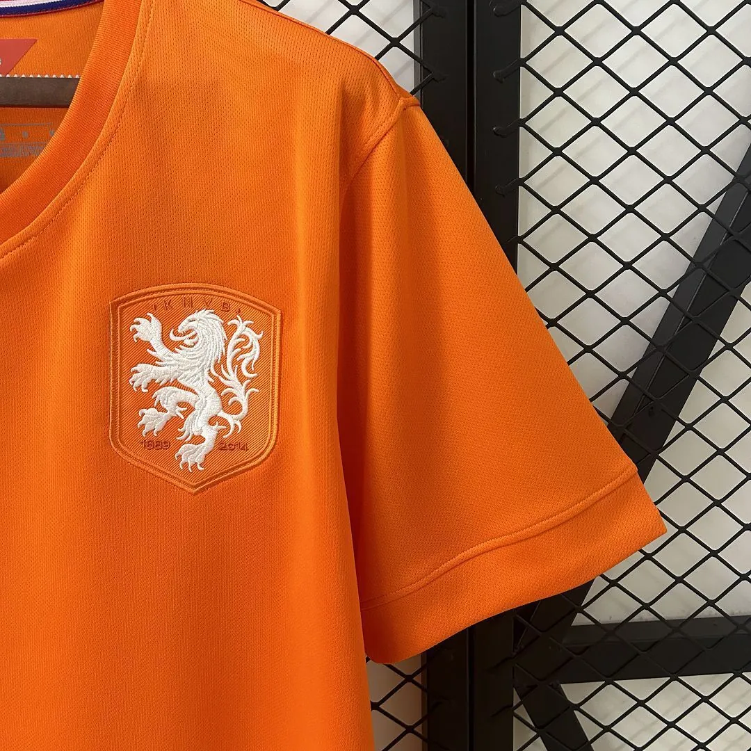 2014 Netherlands Home Retro Kit Vintage Shirt AAAAJersey Dropship Yupoo 2