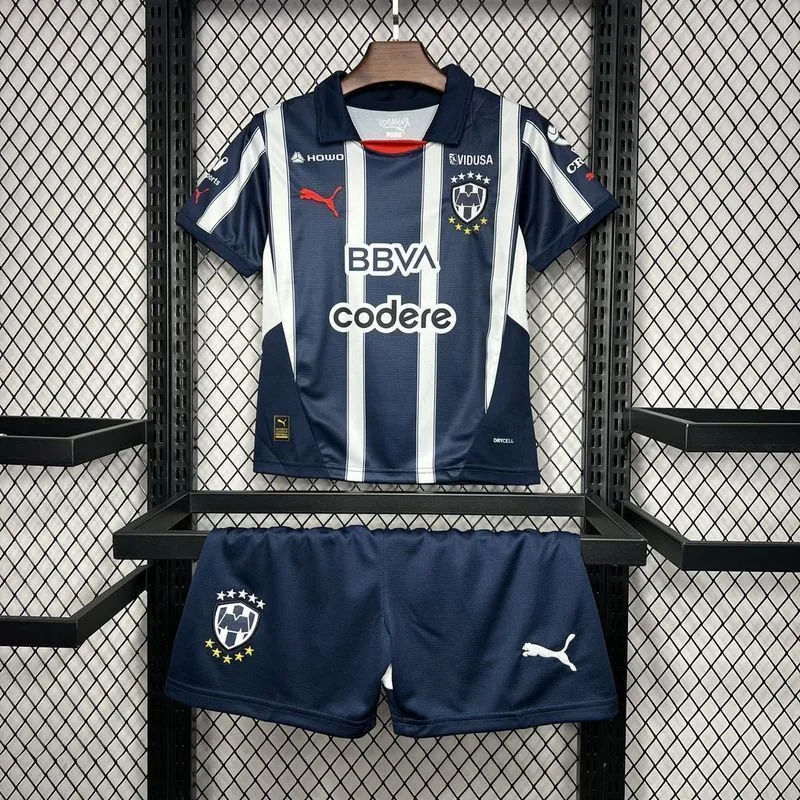 24-25 Monterrey Home Kid Kits Youth Apparels Football AAAAJersey Yupoo 6