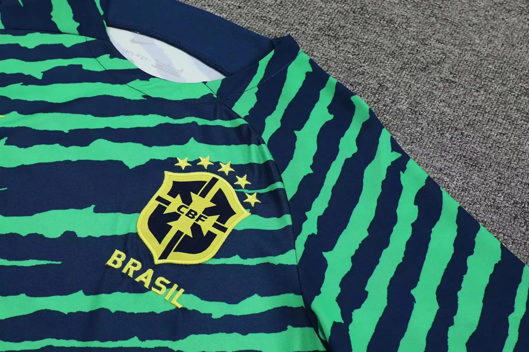 2022 Brazil Training Jersey Green 11