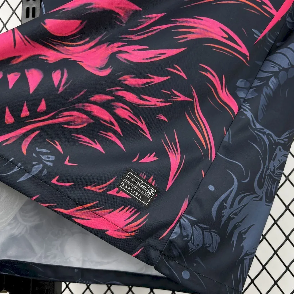 25-26 Barcelona Red Dragon Special Edition T-Shirt Football Apparels Soccer AAAAJersey Yupoo 1