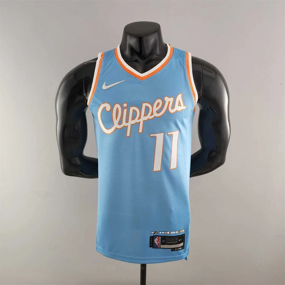 2022 WALL#11 Los Angeles Clippers City Edition NBA Jersey Blue 9