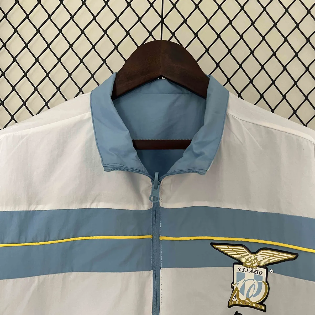 23-24 Lazio Blue and White Reversible Windbreaker Double-Sides Jacket Football Replicas 8