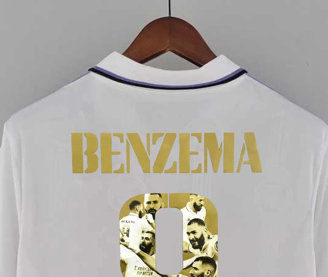 22-23 Real Madrid 9#BENZEMA Golden commemorative number 4
