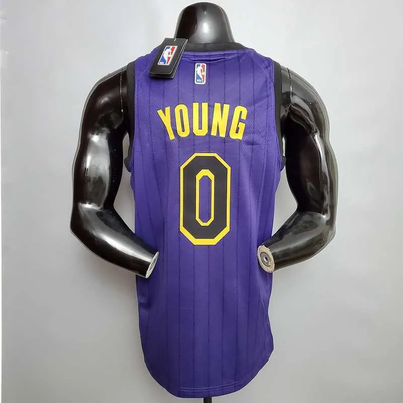YOUNG #0 Lakers purple City version 1