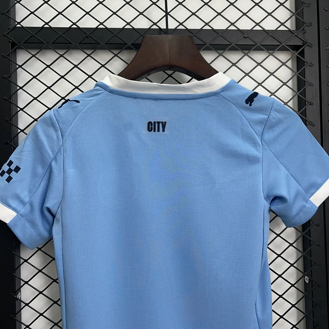 25-26 Manchester City Home Kid Kits Youth Apparels AAAAJersey Supply Yupoo 3